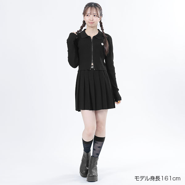 スムースニット ブルゾン（ブラック）