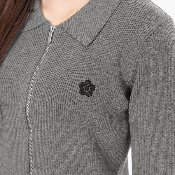 スムースニット ブルゾン（グレー）