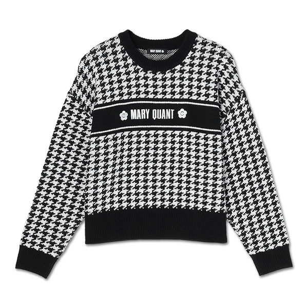千鳥ロゴラインニット プルオーバー（ブラック）