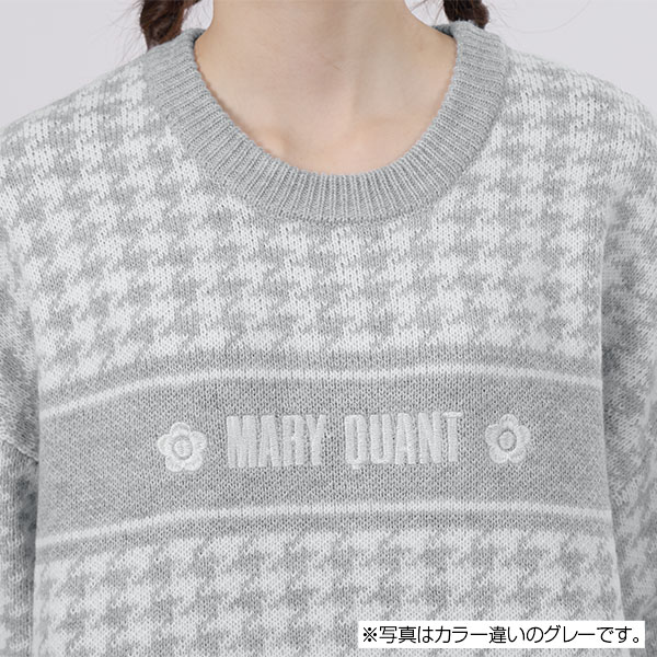 千鳥ロゴラインニット プルオーバー(ブラック)