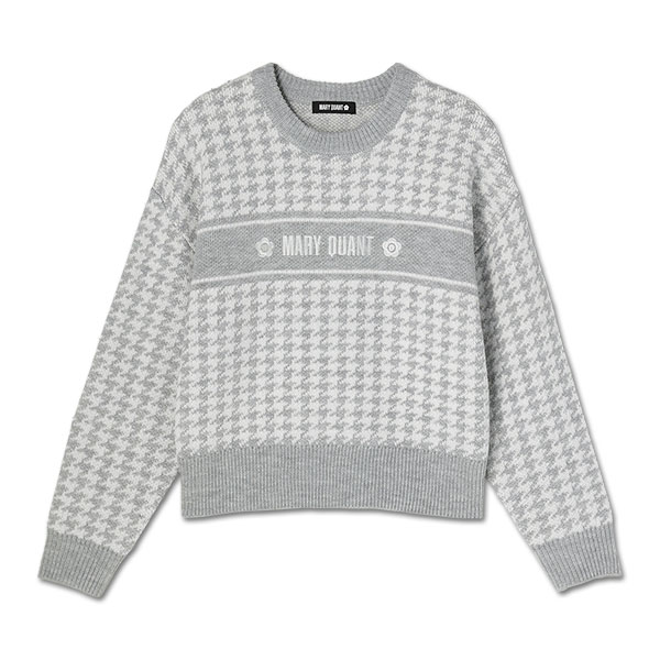 千鳥ロゴラインニット プルオーバー（グレー）