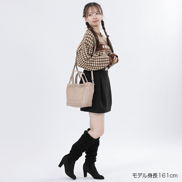 千鳥ロゴラインニット プルオーバー(ブラウン)