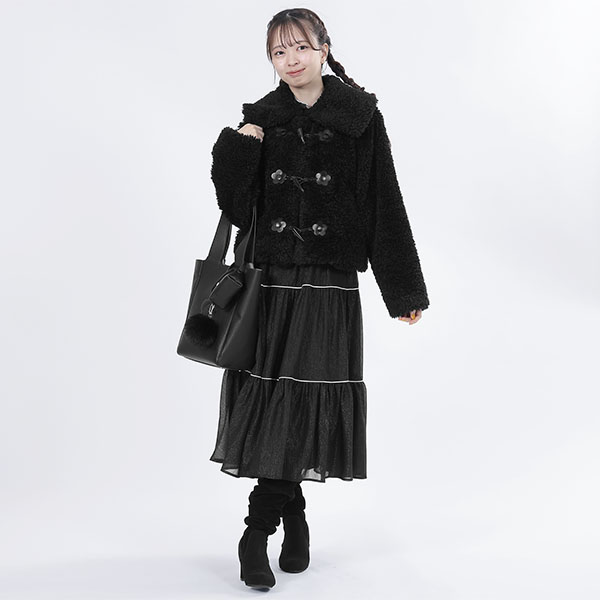 インナースエードデイジー トート（ブラック）