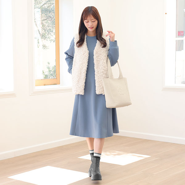 インナースエードデイジー トート（アイボリー）