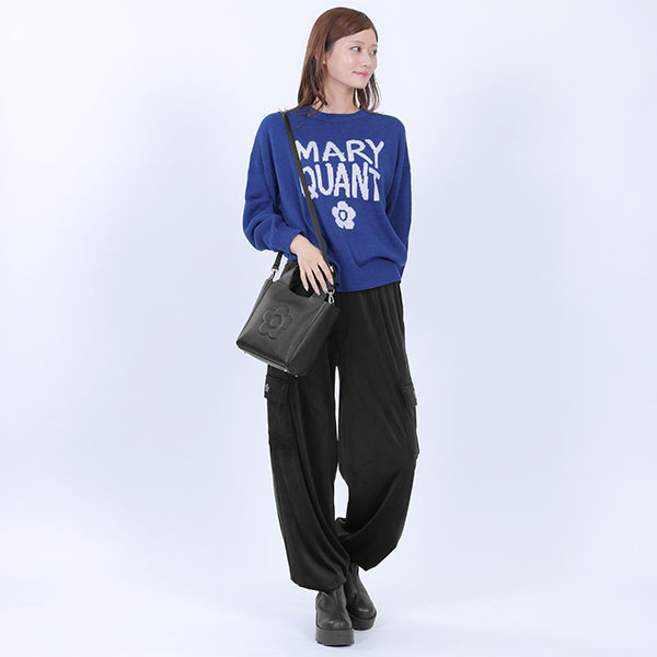 インナースエードデイジー 2WAYミニトート（ブラック）