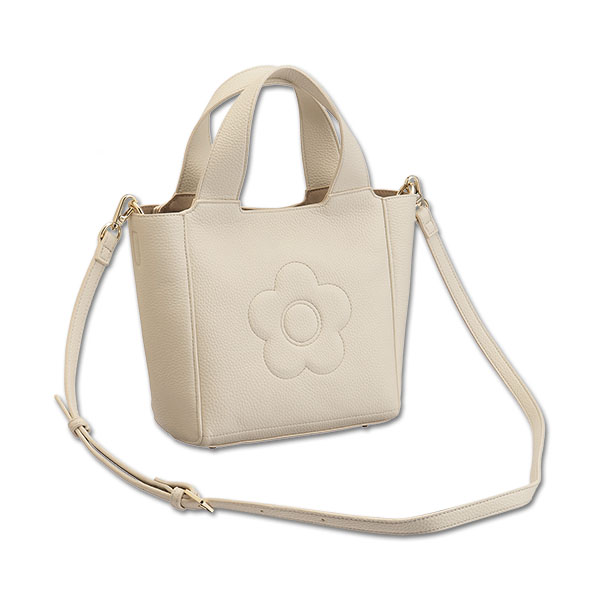 インナースエードデイジー 2WAYミニトート（アイボリー）