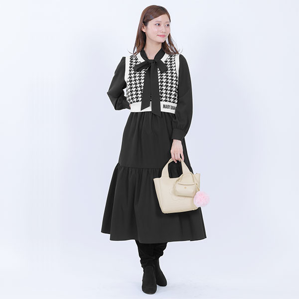 インナースエードデイジー 2WAYミニトート（アイボリー）