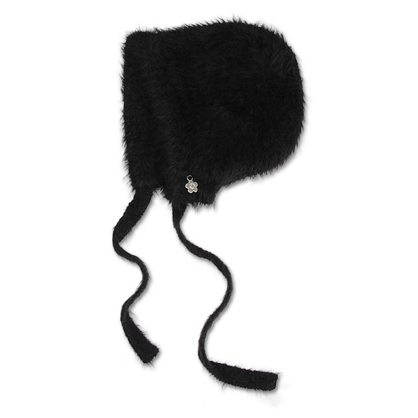 シャギーニット キャップ(ブラック)