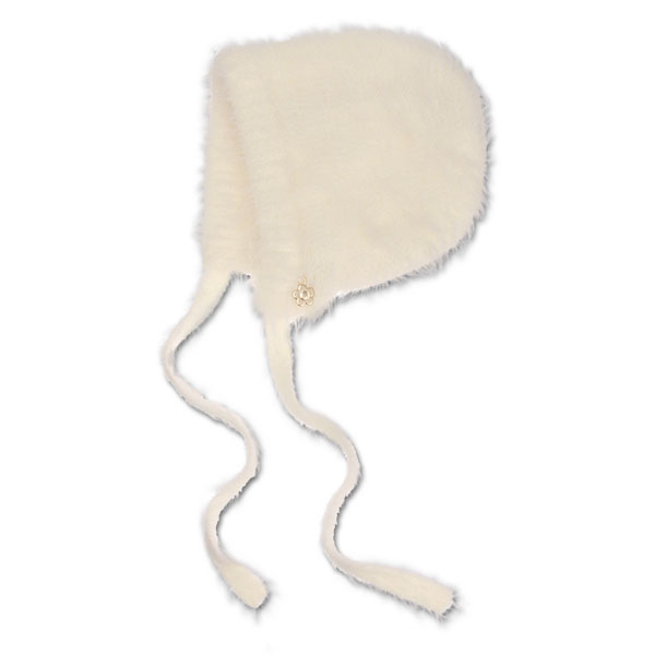 シャギーニット キャップ(ホワイト)