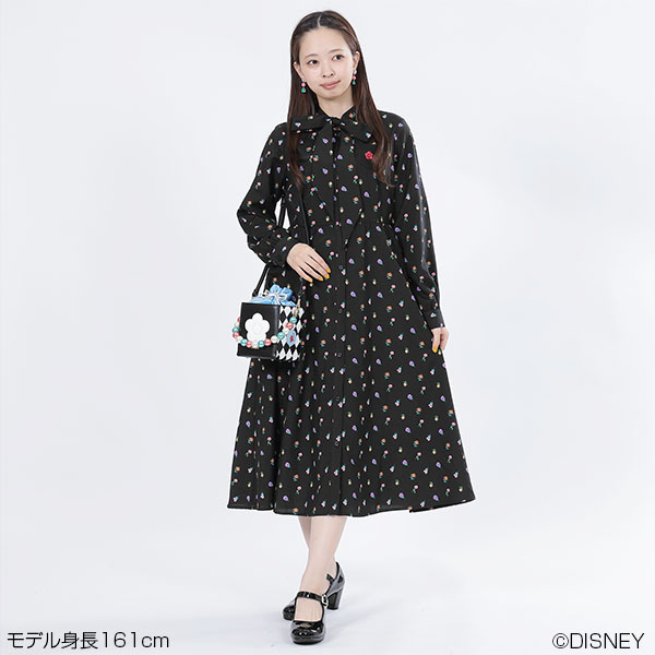 フラワーズオブワンダーランド ワンピース(ブラック)