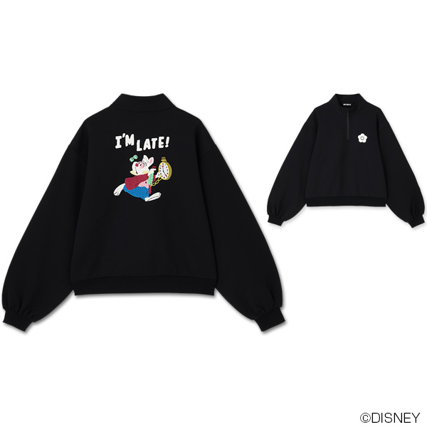 白うさぎデザイン プルオーバー(ブラック)