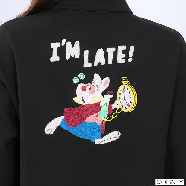 白うさぎデザイン プルオーバー(ブラック)