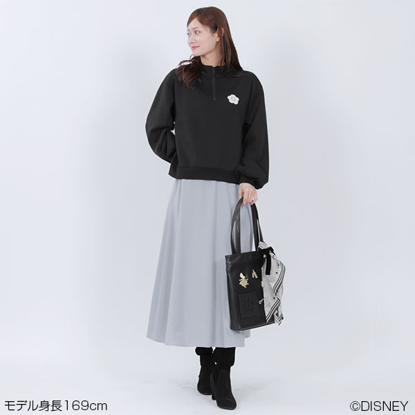 白うさぎデザイン プルオーバー(ブラック)