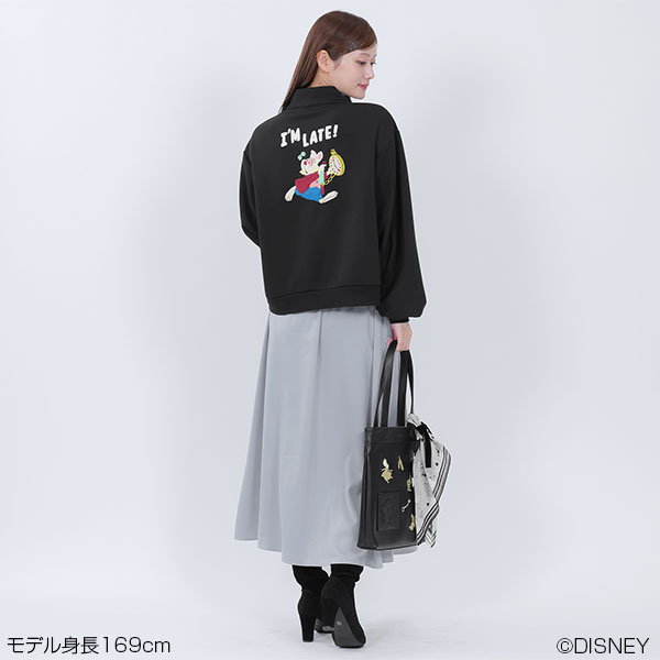 白うさぎデザイン プルオーバー(ブラック)