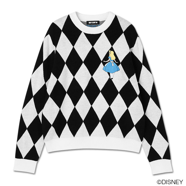 アリスデザインニット プルオーバー(ブラック×ホワイト)