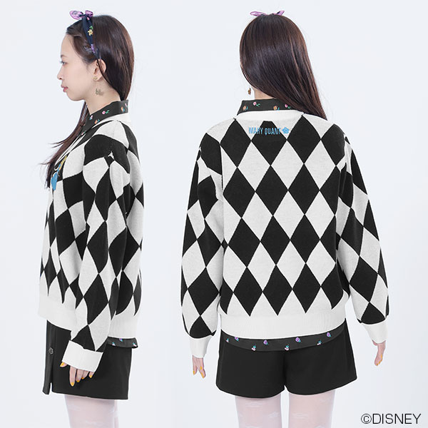 アリスデザインニット プルオーバー(ブラック×ホワイト)