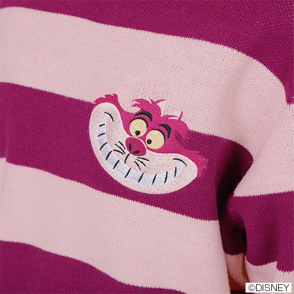 チェシャ猫デザインニット プルオーバー(ピンク)