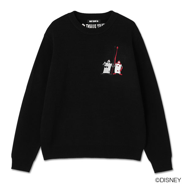 トランプ兵デザインニット プルオーバー(ブラック)