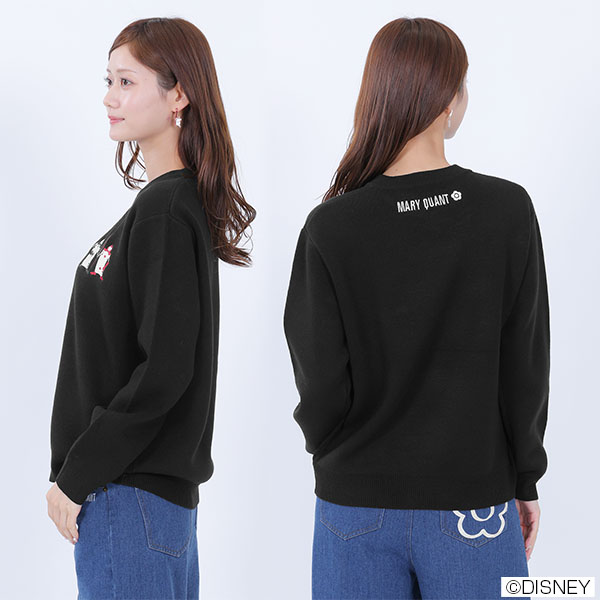 トランプ兵デザインニット プルオーバー(ブラック)