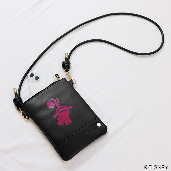 チェシャ猫デザイン サコッシュ（ブラック）