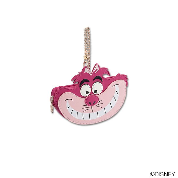 チェシャ猫フェイスデザイン ダイカットポーチ(ピンク)