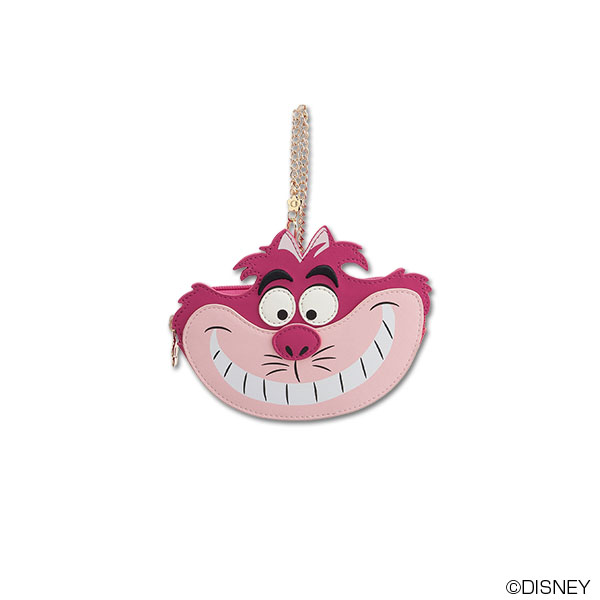 チェシャ猫フェイスデザイン ダイカットポーチ(ピンク)