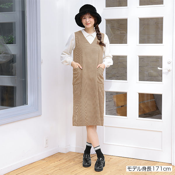 MQロゴジャンスカ ワンピース(ブラウン)