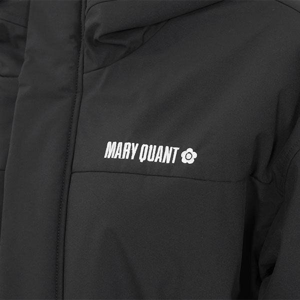 ロゴパデッド ロングコート（ブラック）