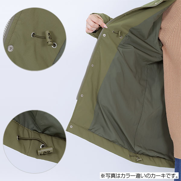 ロゴパデッド ロングコート（ブラック）