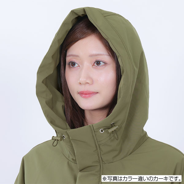 ロゴパデッド ロングコート（ブラック）