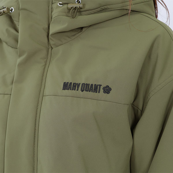 ロゴパデッド ロングコート（カーキ）