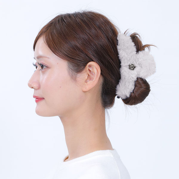 エコファー バンスクリップ（ブルーグレー）