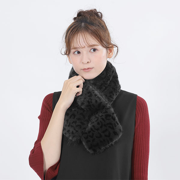 エコロングファー マフラー(ブラック)