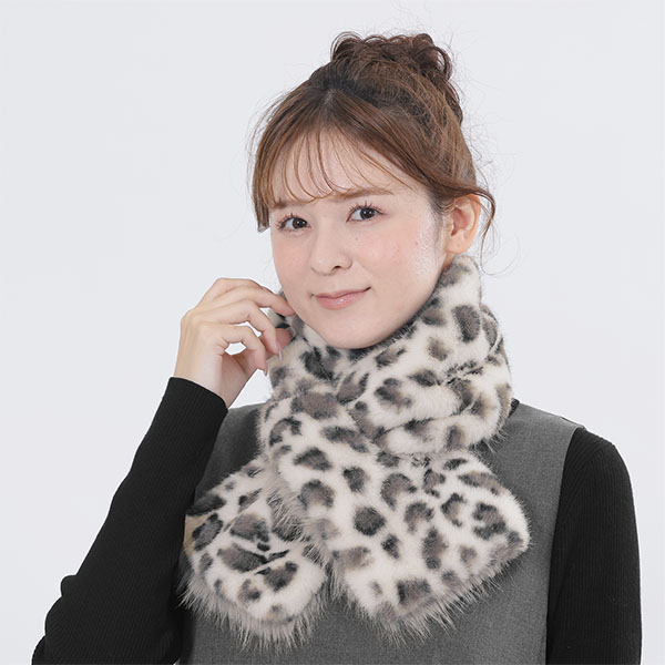 エコロングファー マフラー(グレー)