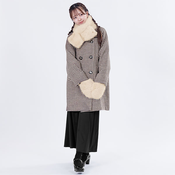 エコロングファー マフラー(ベージュ)