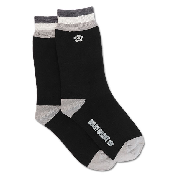 ボーダーラインデイジー ソックス（ブラック）