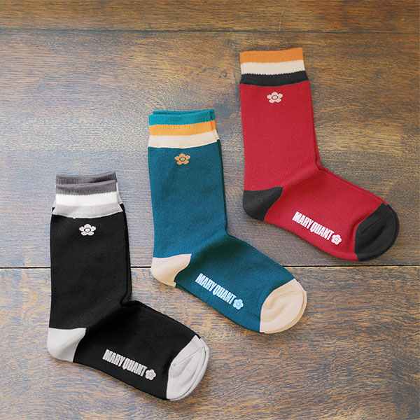 ボーダーラインデイジー ソックス(グリーン)