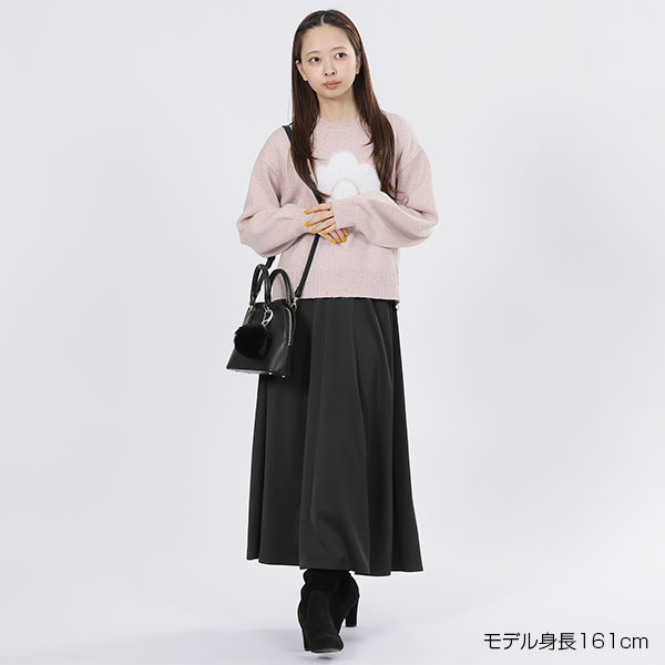 マットサテン スカート(ブラック)