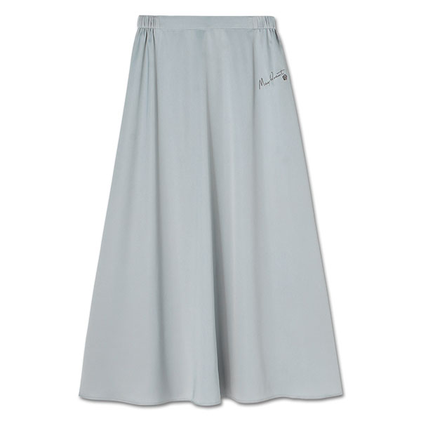 マットサテン スカート（ブルーグレー）