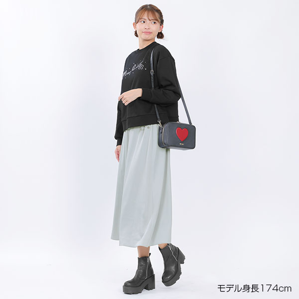 マットサテン スカート(ブルーグレー)