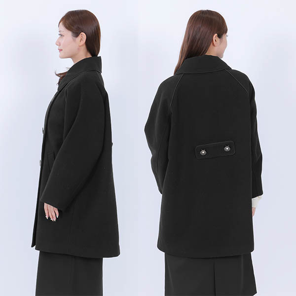 ダブルクラシカル ロングコート（ブラック）