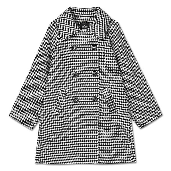 ダブルクラシカル ロングコート（ブラック×ホワイト）