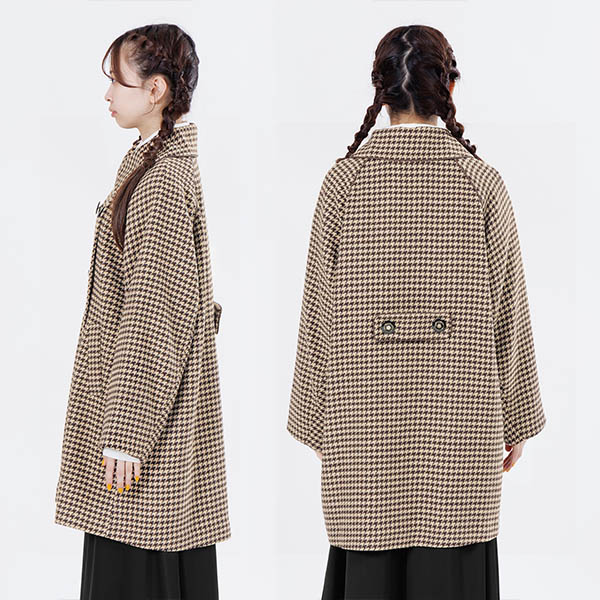 ダブルクラシカル ロングコート（ブラウン）