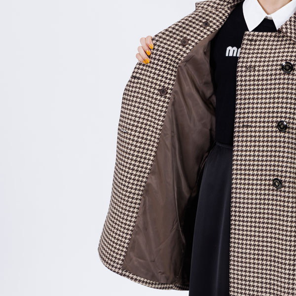 ダブルクラシカル ロングコート（ブラウン）