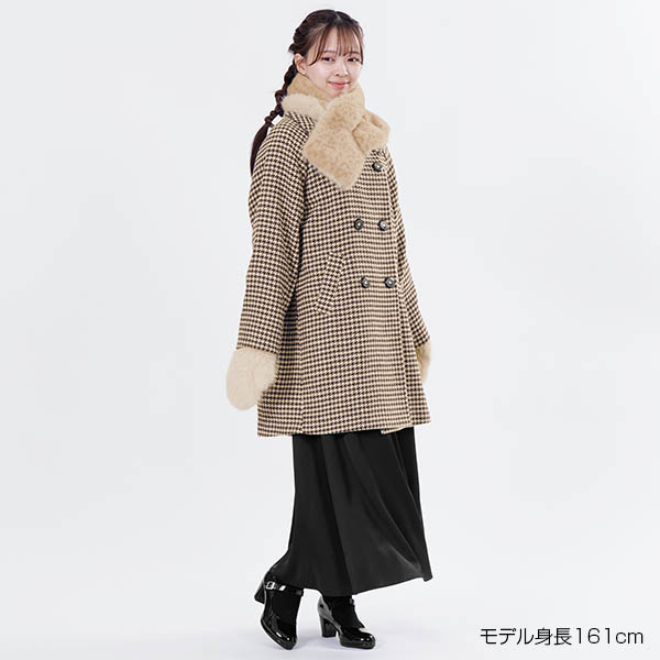 ダブルクラシカル ロングコート（ブラウン）