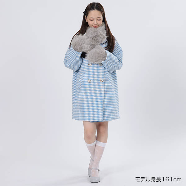 ダブルクラシカル ロングコート（ブルー）