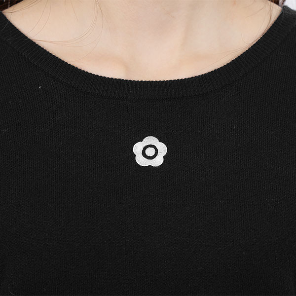 バックリボンニット プルオーバー(ブラック)