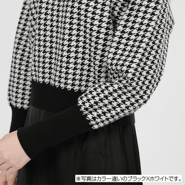 バックリボンニット プルオーバー(レッド)