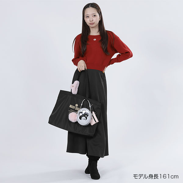 バックリボンニット プルオーバー(レッド)