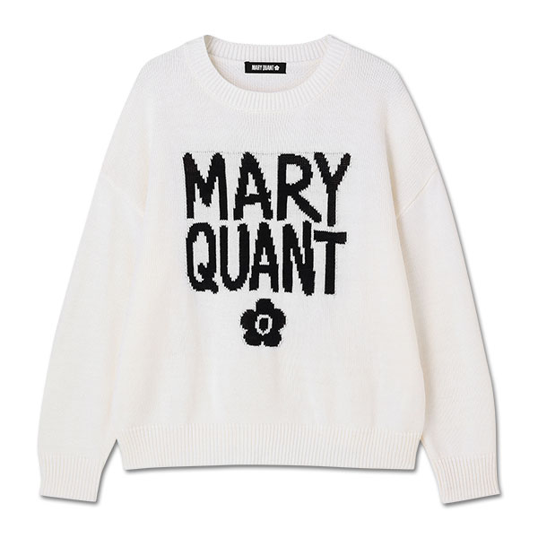 ペイントロゴニット プルオーバー（ホワイト）